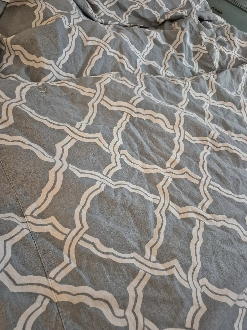 💥 POTTERY BARN Duvet KENDRA TRELLIS Twin PORCELAIN BLUE